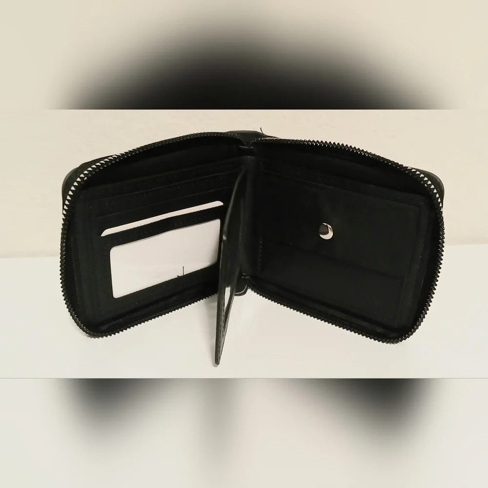 Men's Dizzoris Style Leather Grey‎ Zippered Wallet